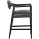 Keagan 36.5 inch Brentwood Charcoal Leather Counter Stool
